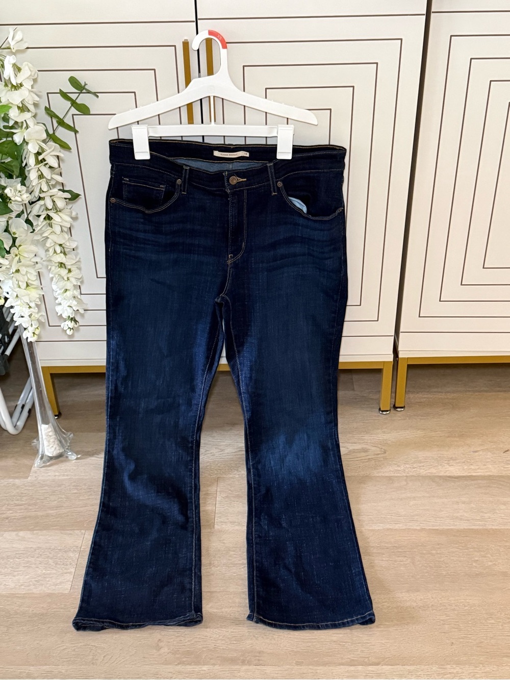Levi’s Dark Blue Flare Jeans - Women's Stretch Denim